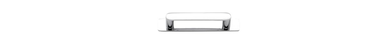 Iver Osaka Cabinet Pull with Backplate - Polished Chrome - CTC 96mm (20944B)