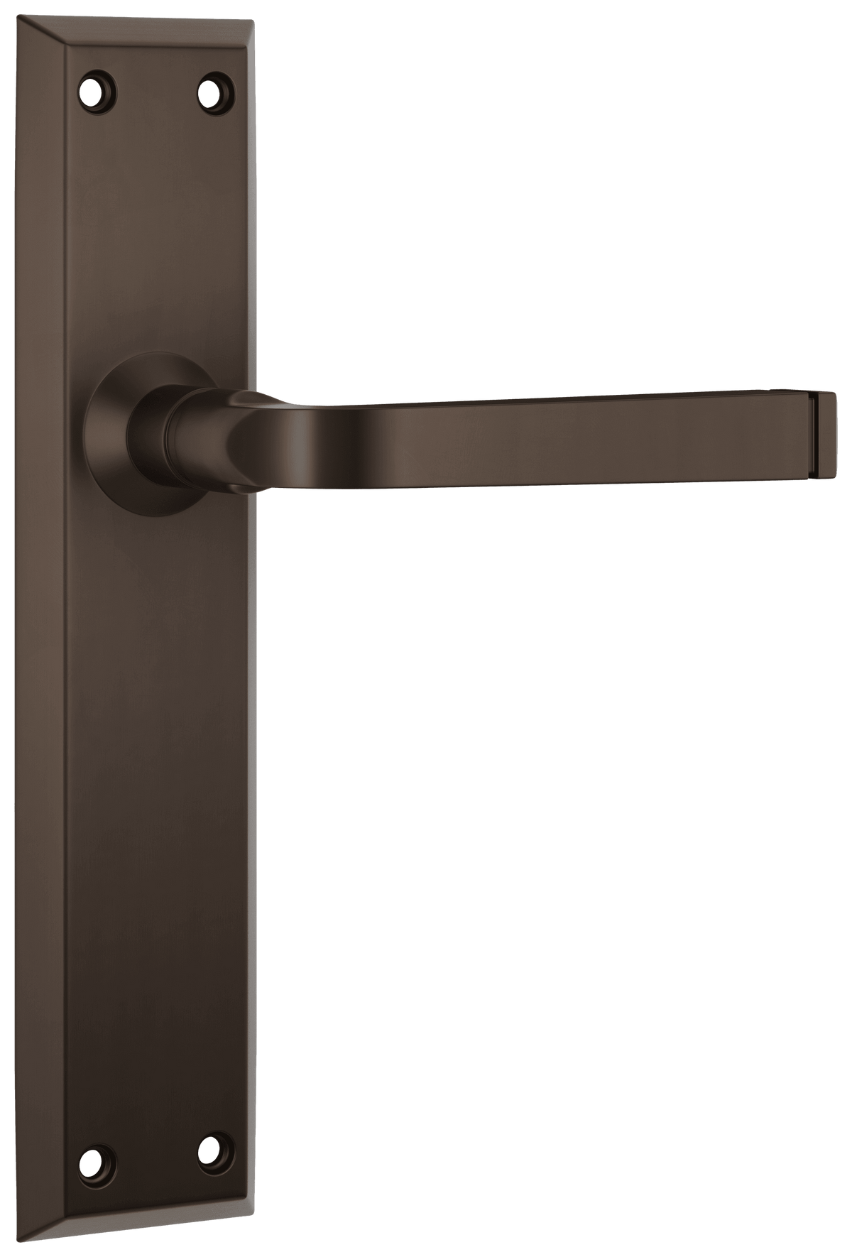 Tradco Menton Lever Long Backplate Door Handle - Antique Brass - Passage (0678)