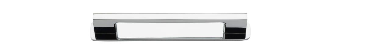 Iver Cali Cabinet Pull with Backplate - Polished Chrome - CTC 128mm (0531B)