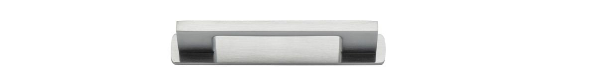 Iver Cali Cabinet Pull with Backplate - Brushed Chrome - CTC 96mm (0534B)