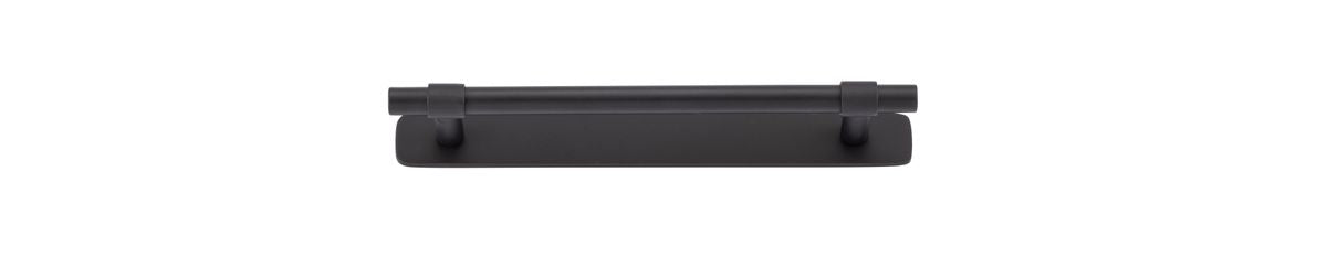 Iver Helsinki Cabinet Pull with Backplate - Matt Black - CTC 160mm (21013B)