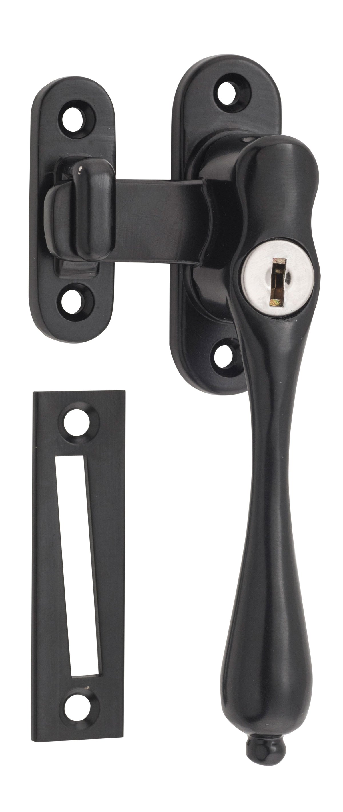 Tradco Casement Fastener Locking Teardrop - Right Hand - Matt Black (9641)