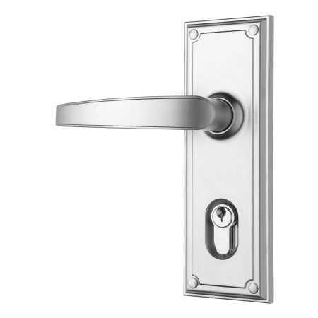 Gainsborough Trilock Traditional Lever Entrance Set – Satin Chrome (890TLESC)