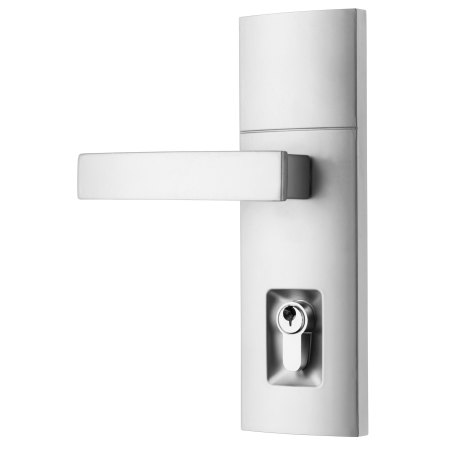 Gainsborough Trilock Contemporary Angular Entrance Set – Satin Chrome (8901ANGSC)
