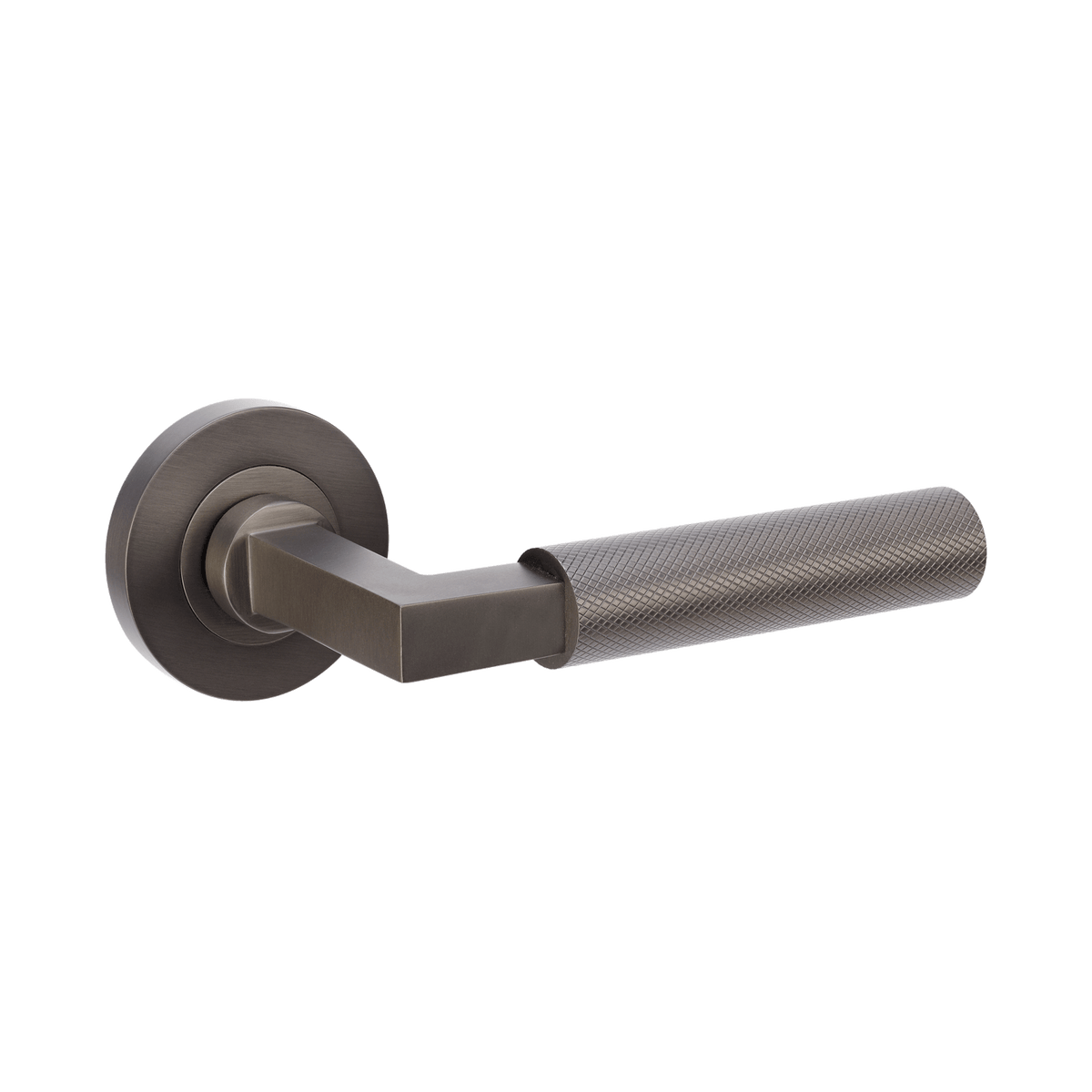 Zanda Zurich Knurled - Graphite Nickel - Entrance Set - 70mm Key/Turn (9345.E4.GN)