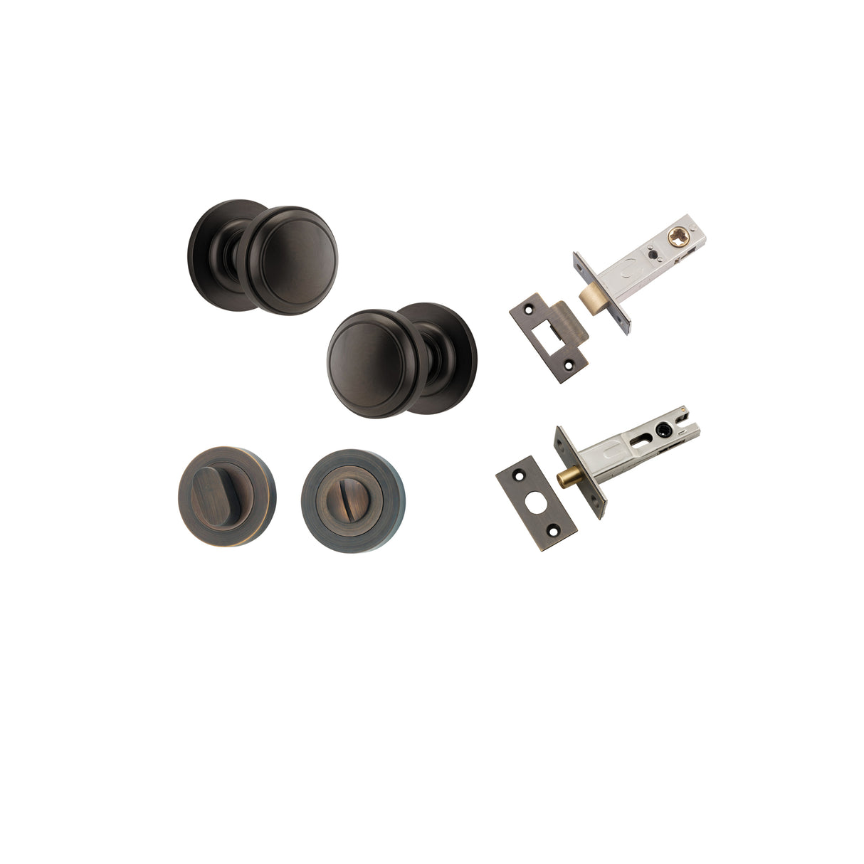 Iver Paddington Round Rose Knob Set - Complete Kits