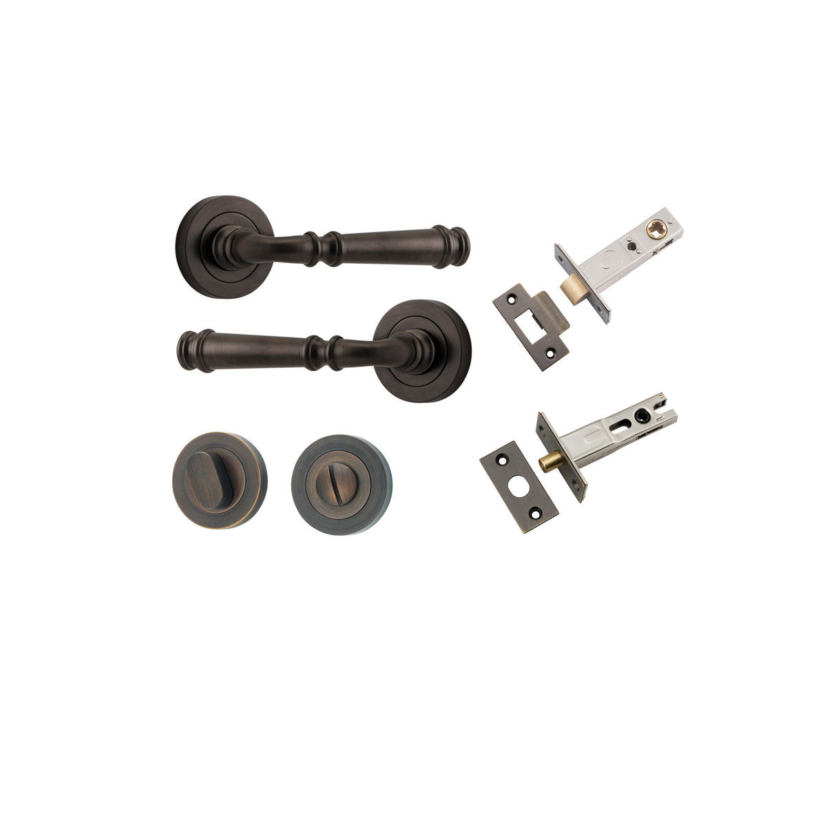 Iver Verona Round Rose Lever Set - Complete Kits