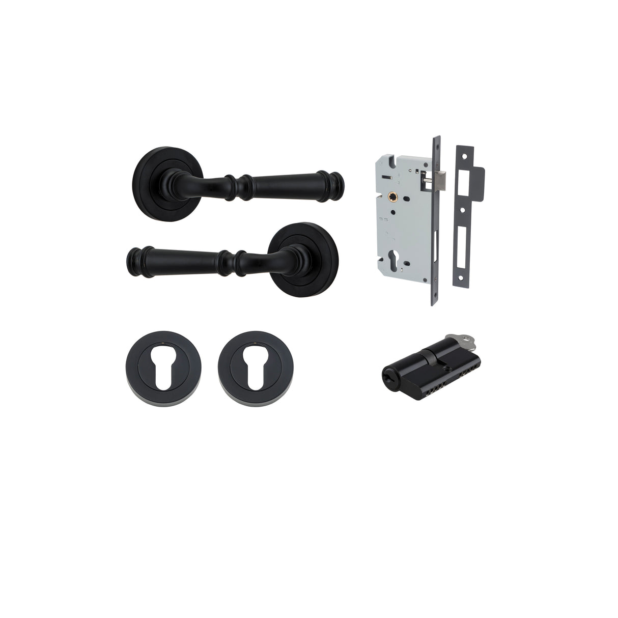Iver Verona Round Rose Lever Set - Complete Kits