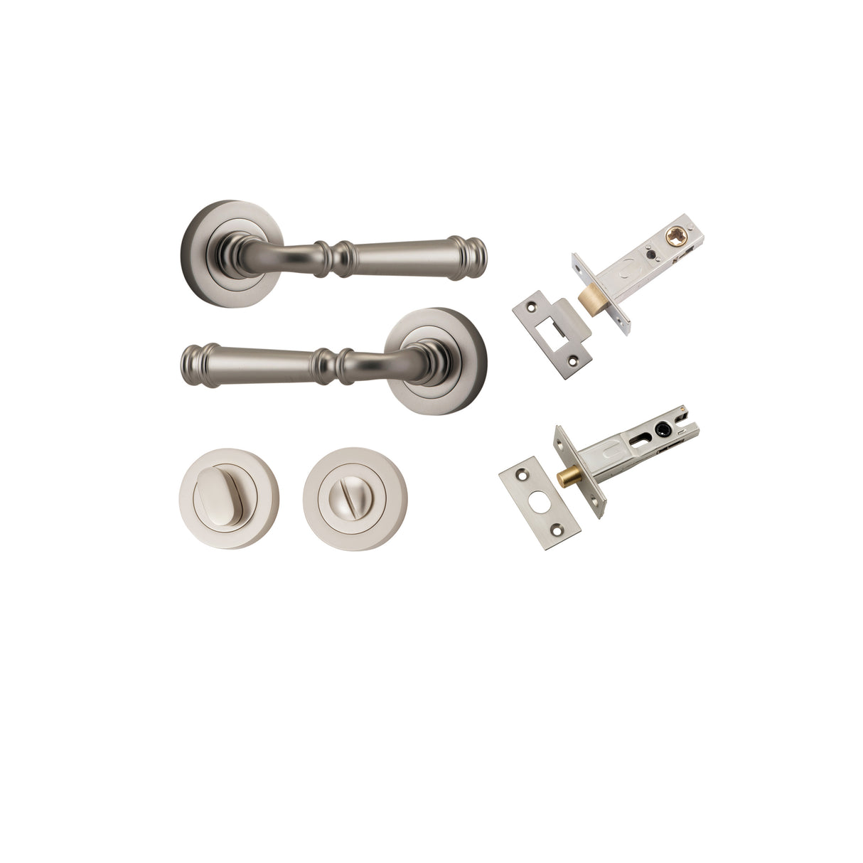 Iver Verona Round Rose Lever Set - Complete Kits