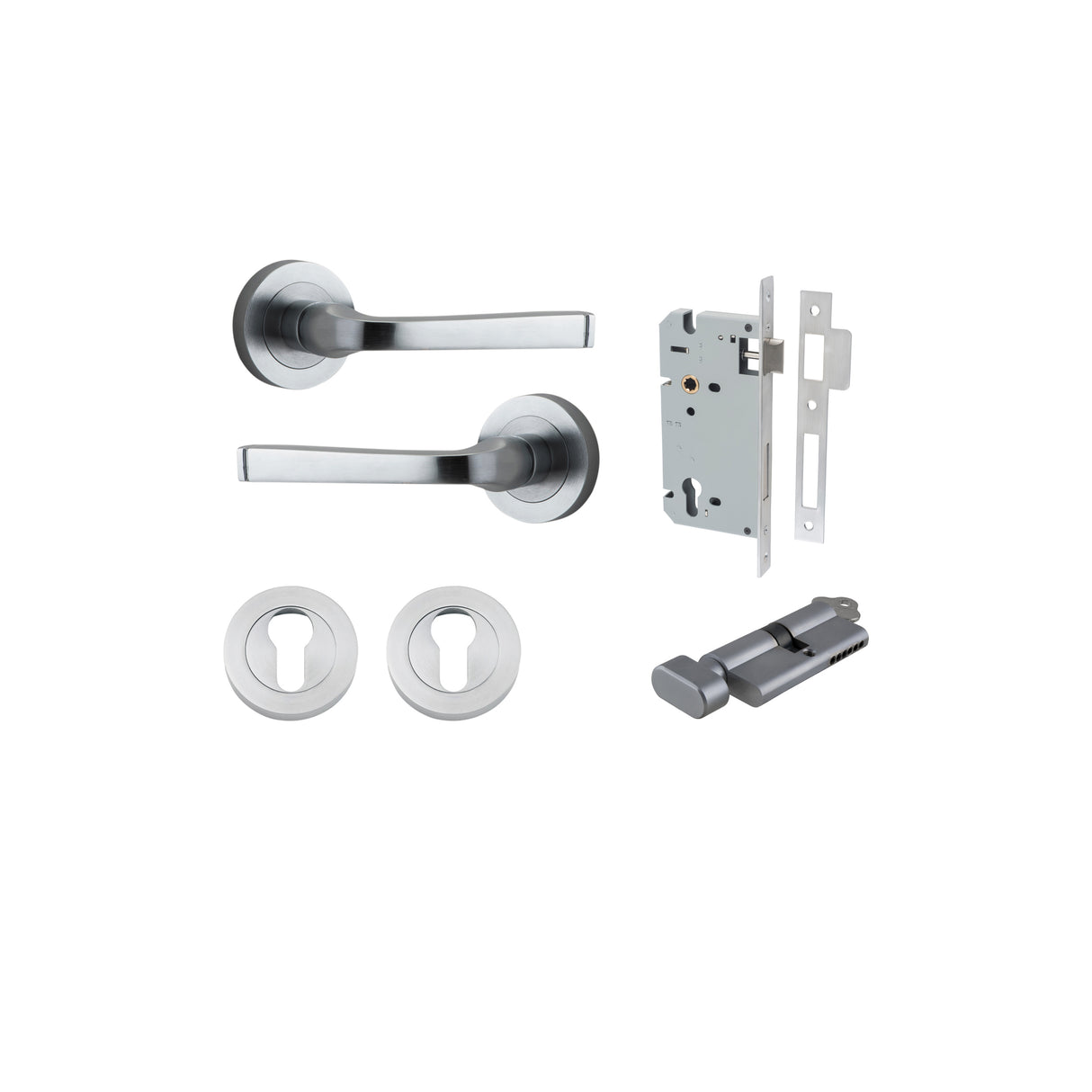 Iver Annecy Round Rose Lever Set - Complete Kits