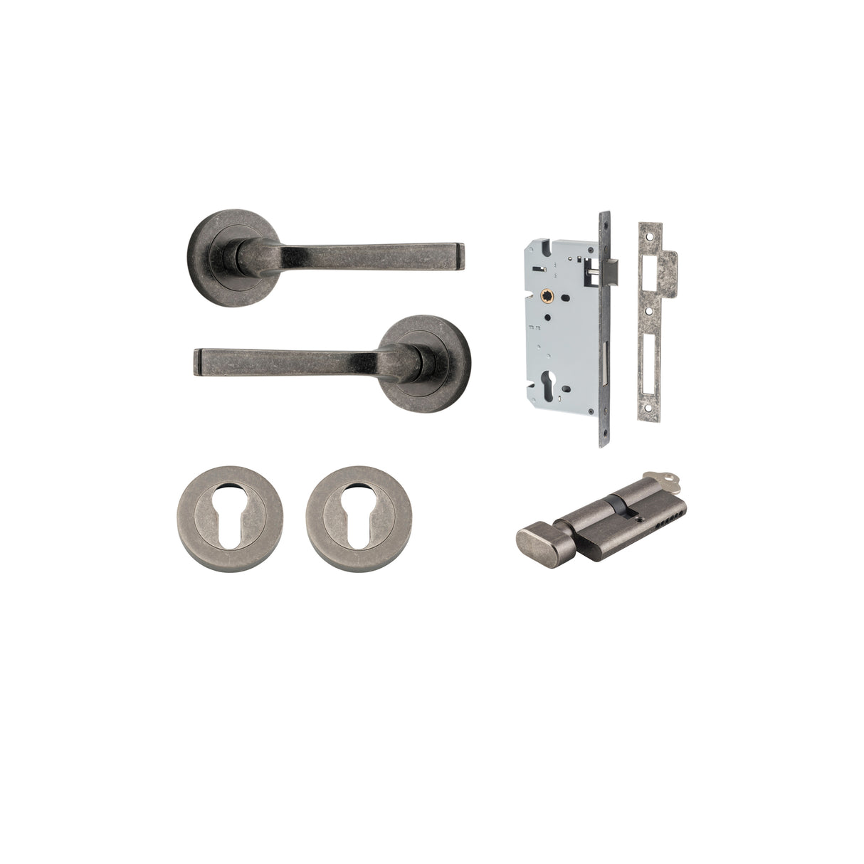 Iver Annecy Round Rose Lever Set - Complete Kits