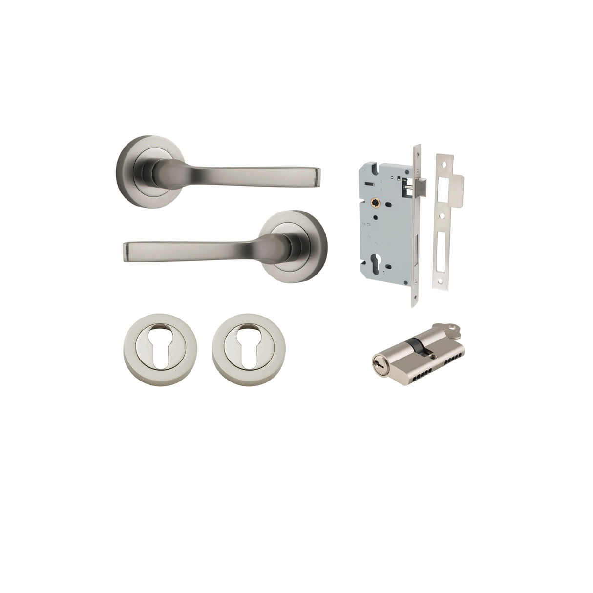 Iver Annecy Round Rose Lever Set - Complete Kits