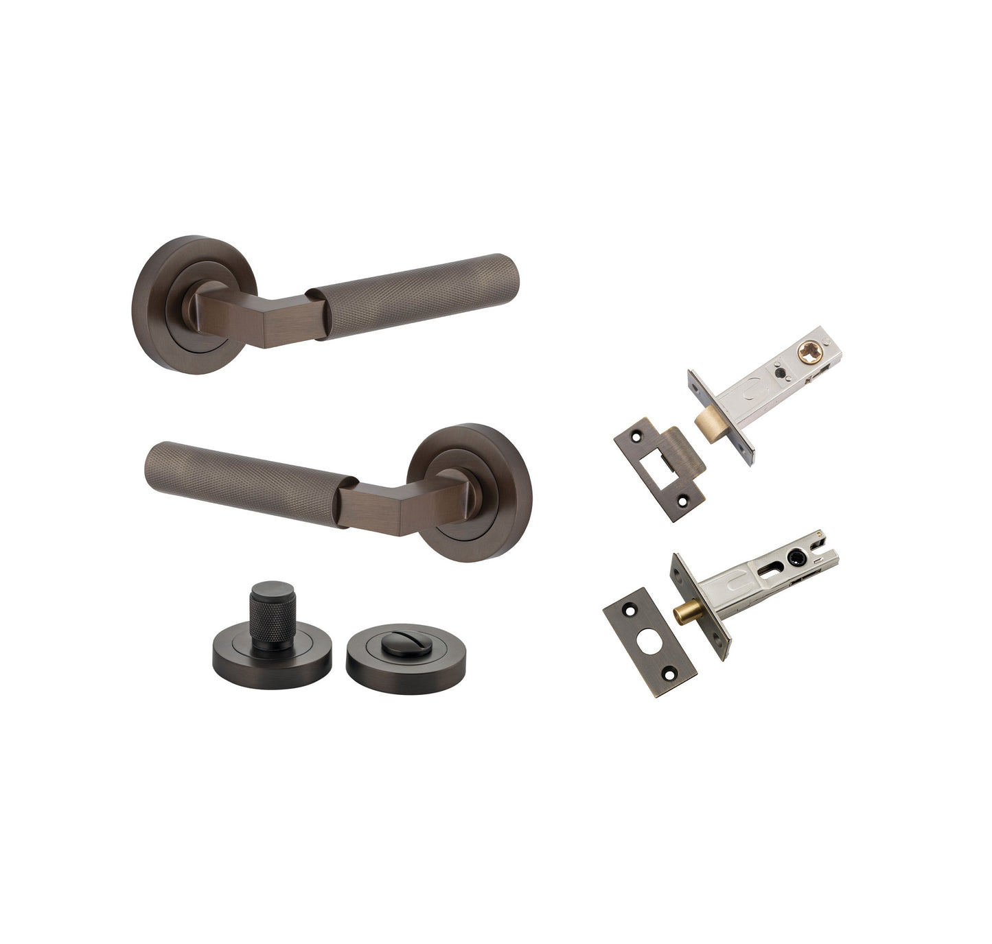 Iver Brunswick Round Rose Lever Set