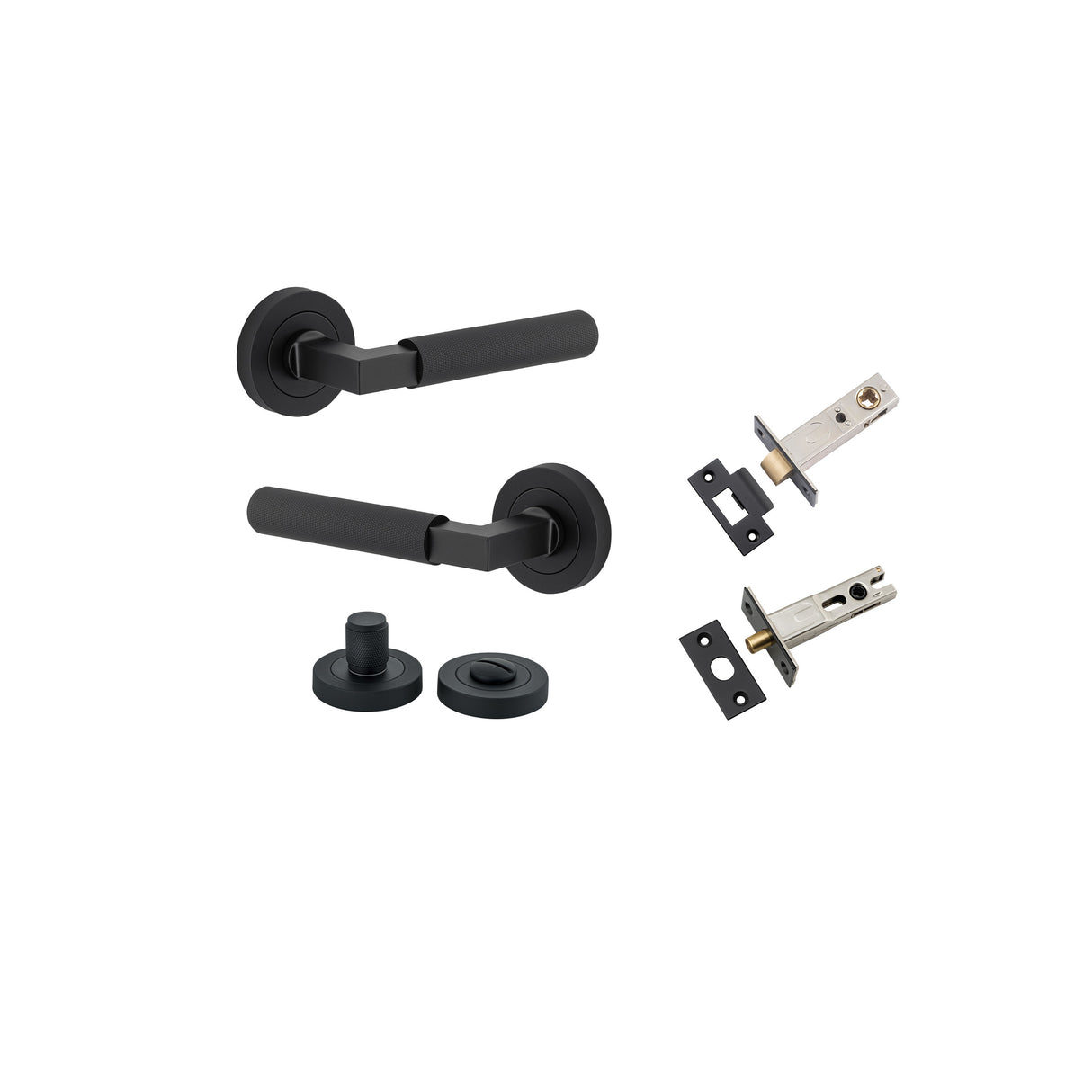 Iver Brunswick Round Rose Lever Set - Complete Kits