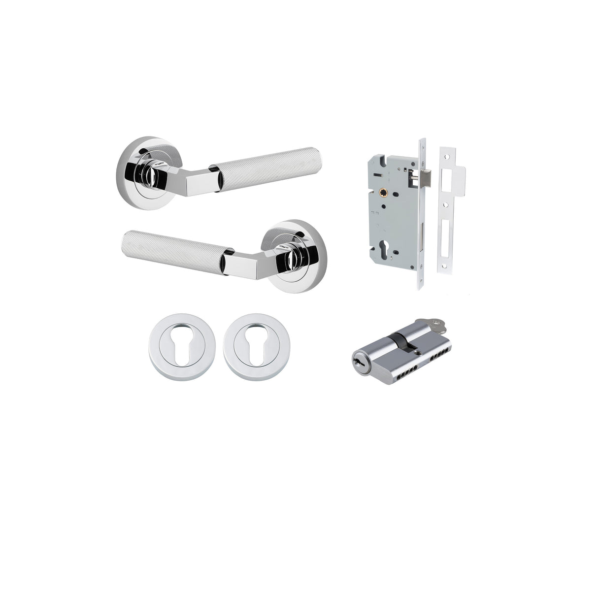 Iver Brunswick Round Rose Lever Set - Complete Kits