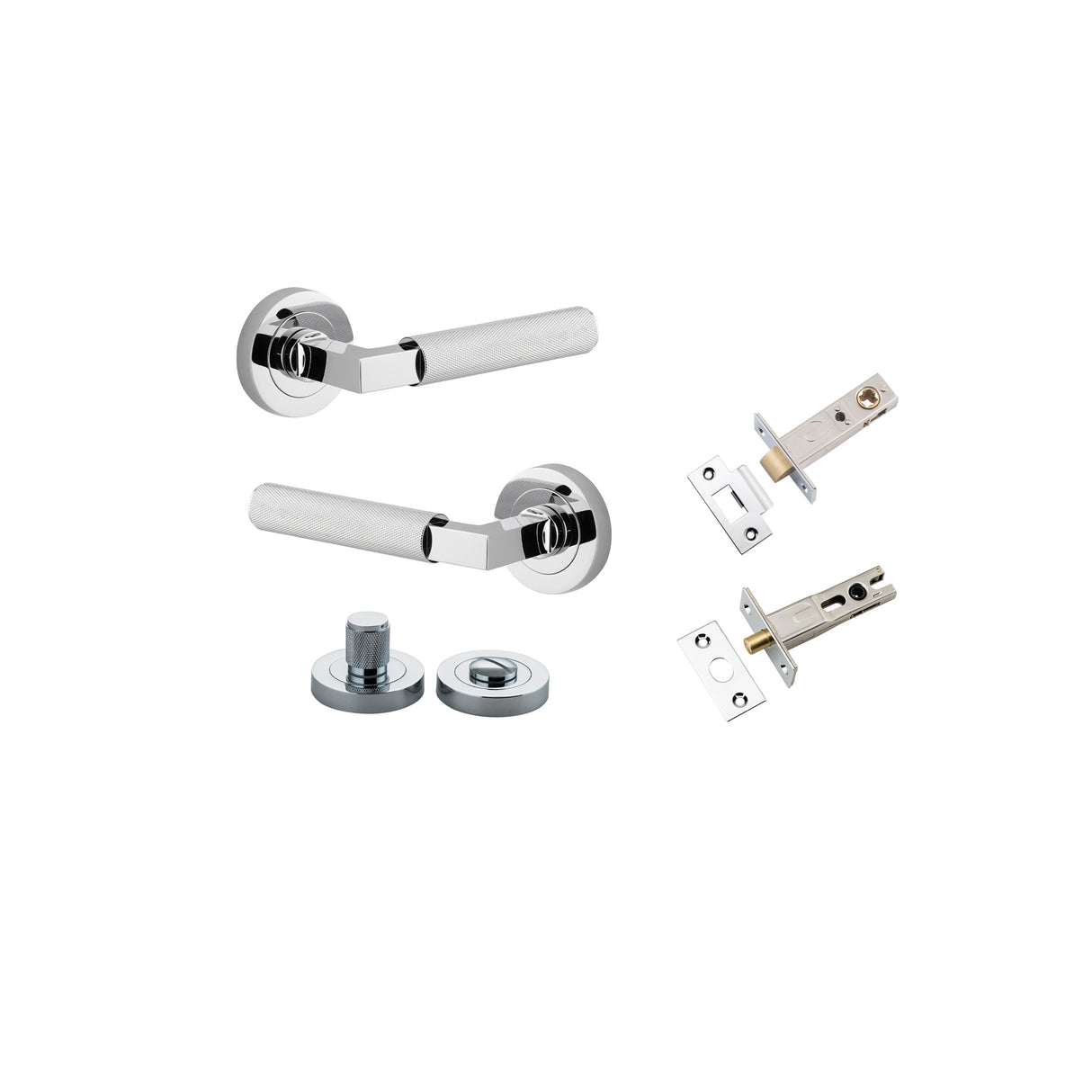 Iver Brunswick Round Rose Lever Set - Complete Kits