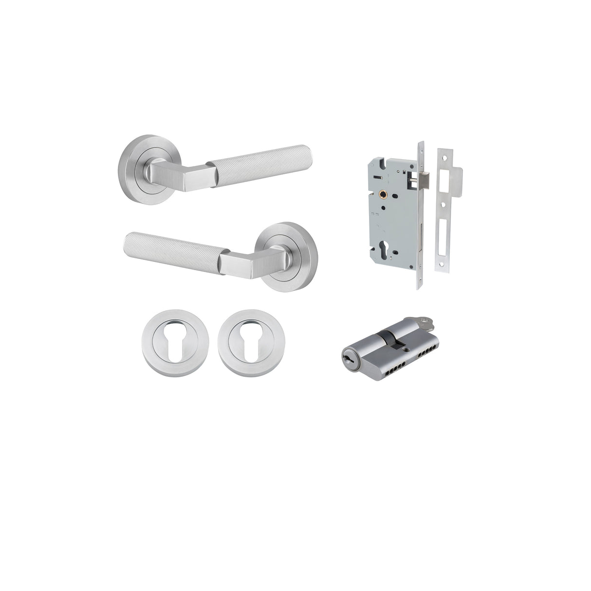 Iver Brunswick Round Rose Lever Set - Complete Kits