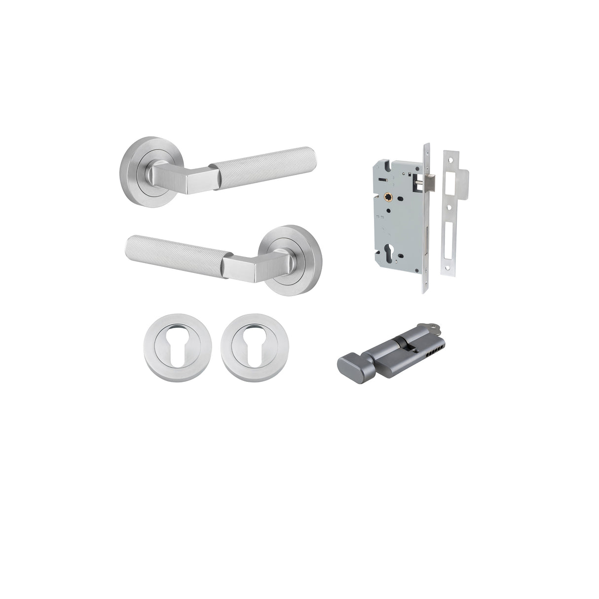 Iver Brunswick Round Rose Lever Set - Complete Kits