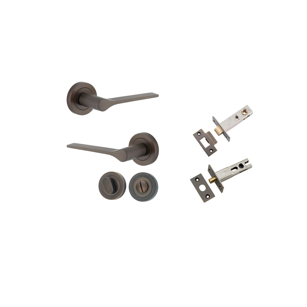 Iver Como Round Rose Lever Set - Complete Kits