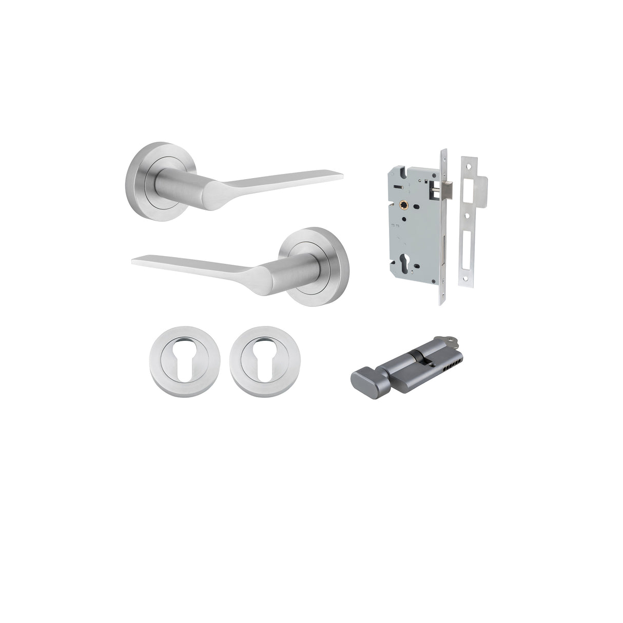 Iver Como Round Rose Lever Set - Complete Kits