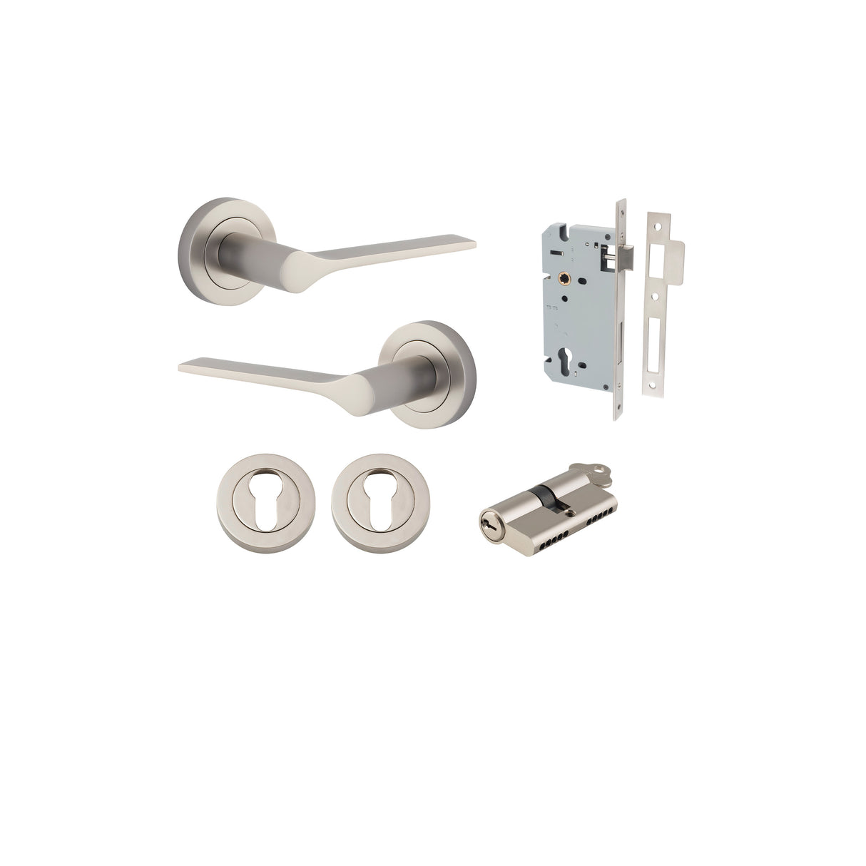 Iver Como Round Rose Lever Set - Complete Kits