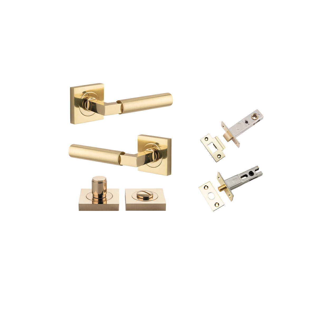 Iver Berlin Square Rose Lever Set - Complete Kits