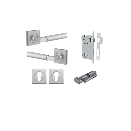 Iver Berlin Square Rose Lever Set - Complete Kits