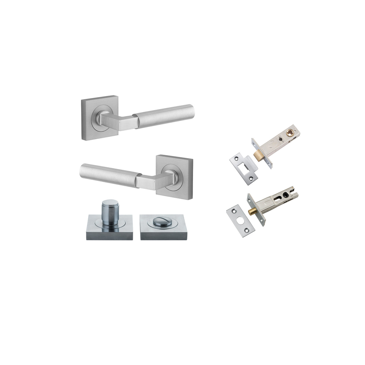 Iver Berlin Square Rose Lever Set - Complete Kits