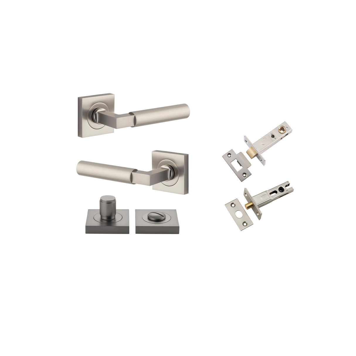 Iver Berlin Square Rose Lever Set - Complete Kits