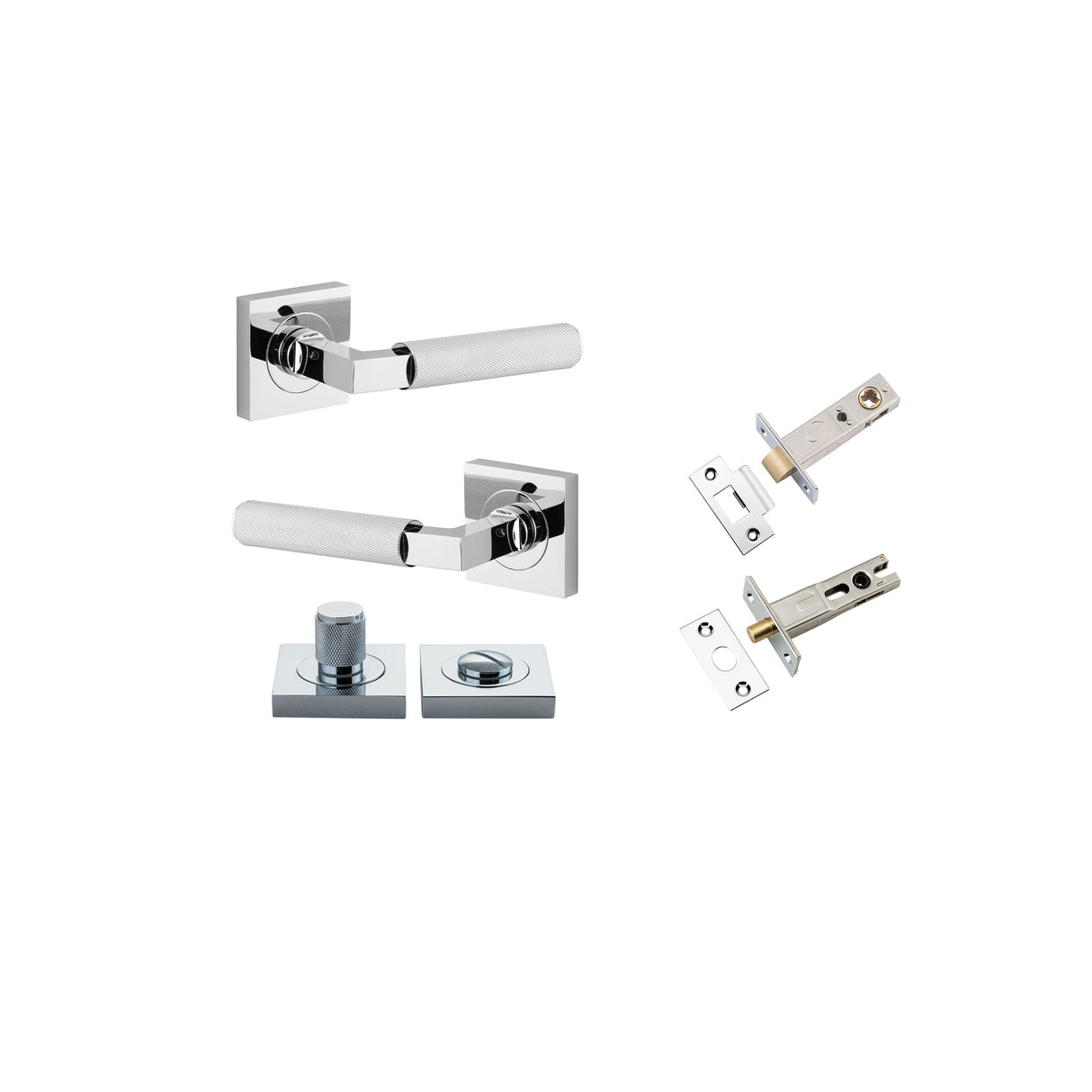 Iver Brunswick Square Rose Lever Set - Complete Kits