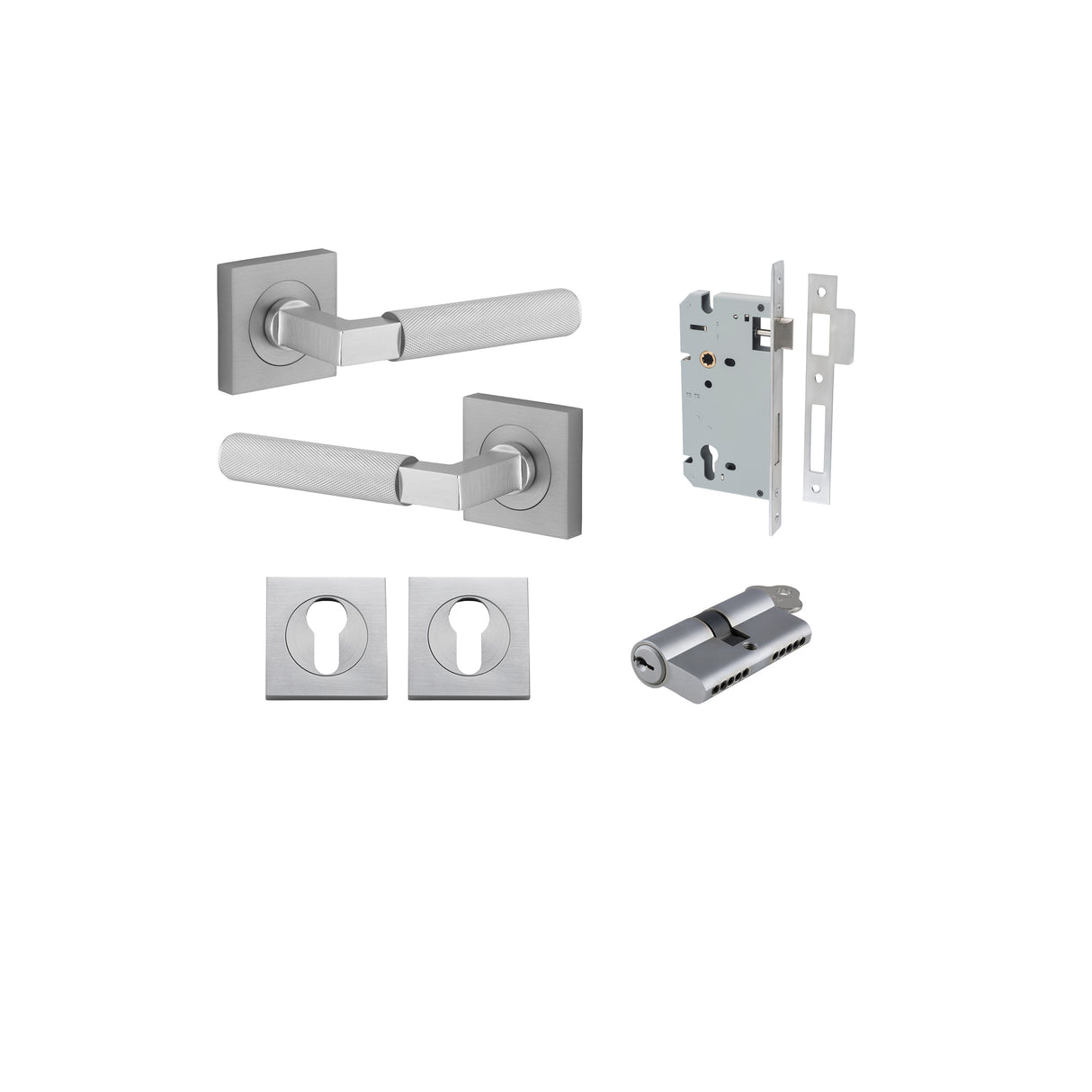 Iver Brunswick Square Rose Lever Set - Complete Kits
