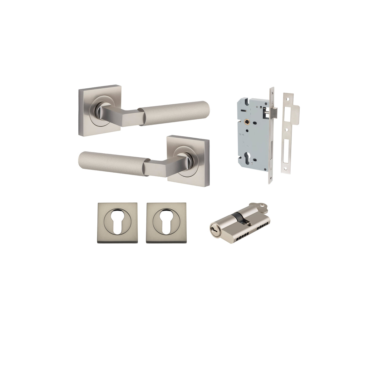 Iver Brunswick Square Rose Lever Set - Complete Kits
