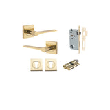 Iver Como Square Rose Lever Set - Complete Kits
