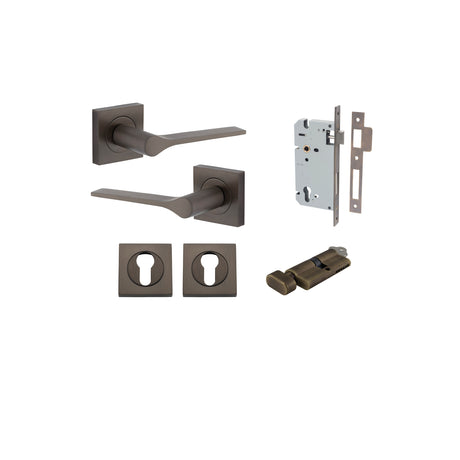Iver Como Square Rose Lever Set - Complete Kits