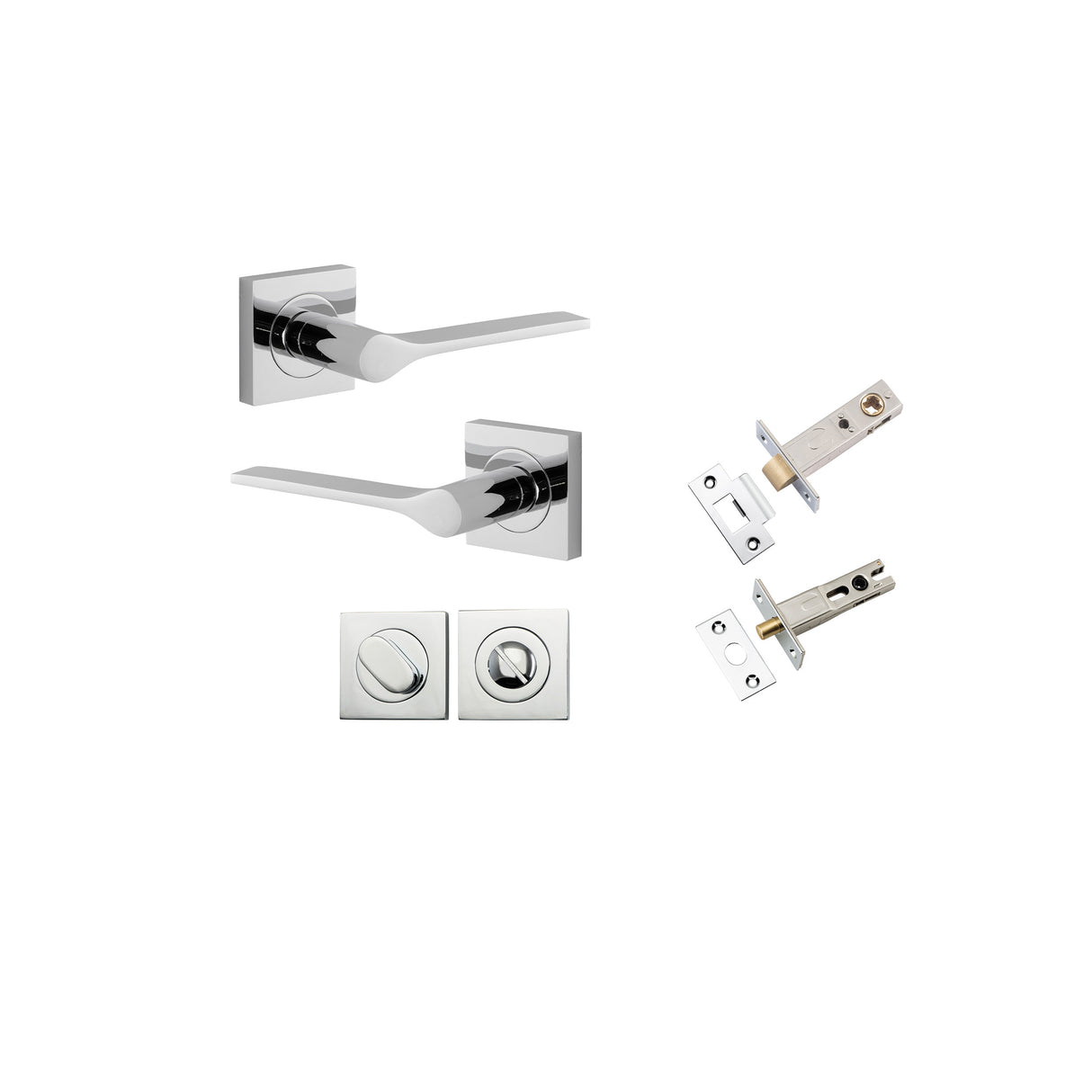 Iver Como Square Rose Lever Set - Complete Kits