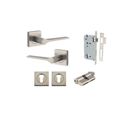 Iver Como Square Rose Lever Set - Complete Kits
