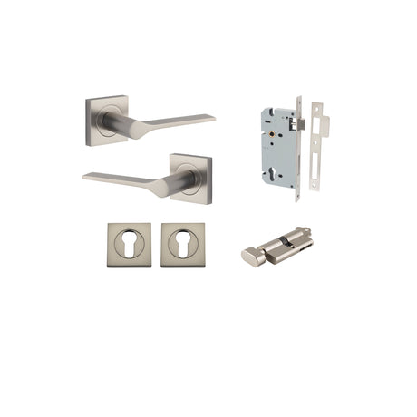 Iver Como Square Rose Lever Set - Complete Kits