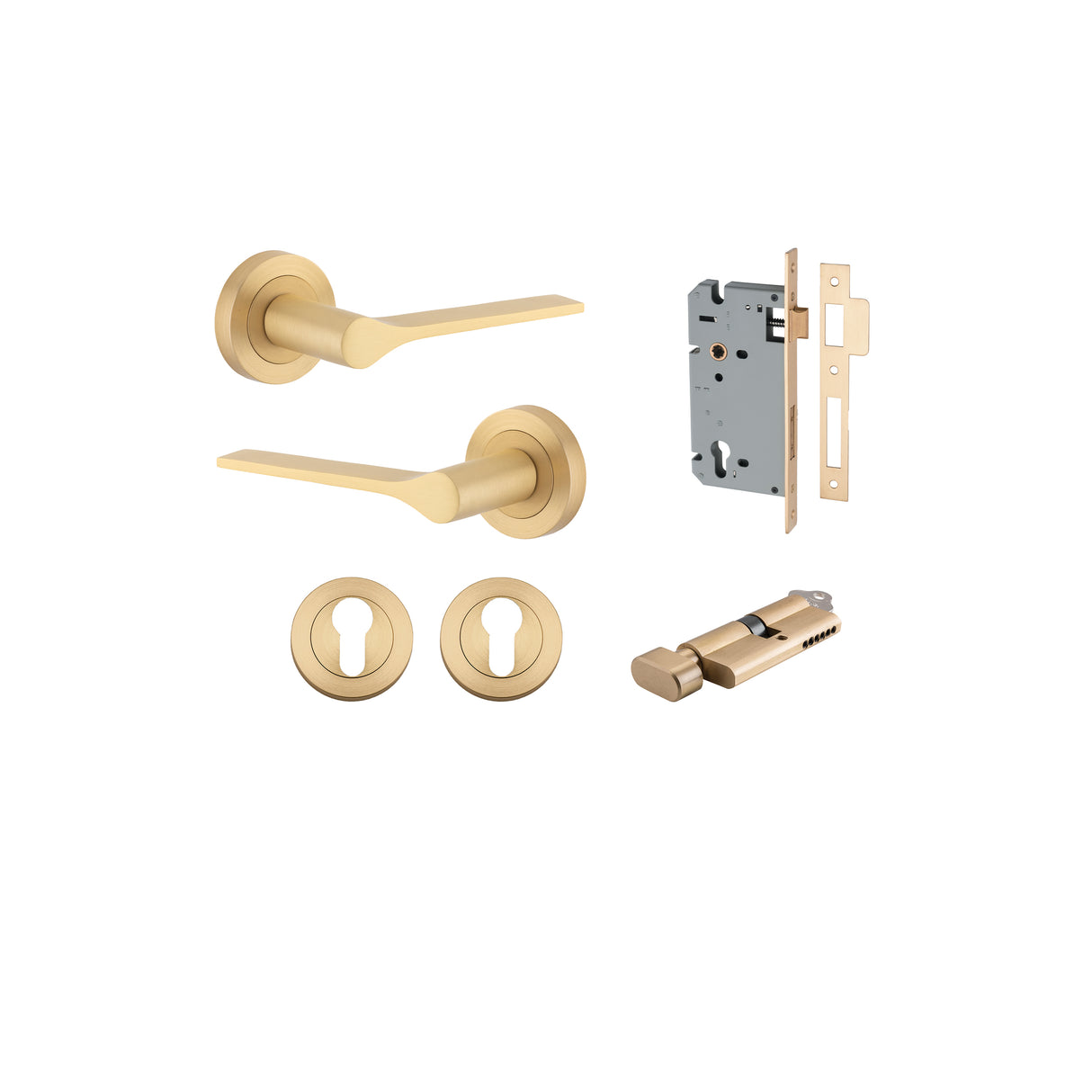Iver Como Round Rose Lever Set - Complete Kits