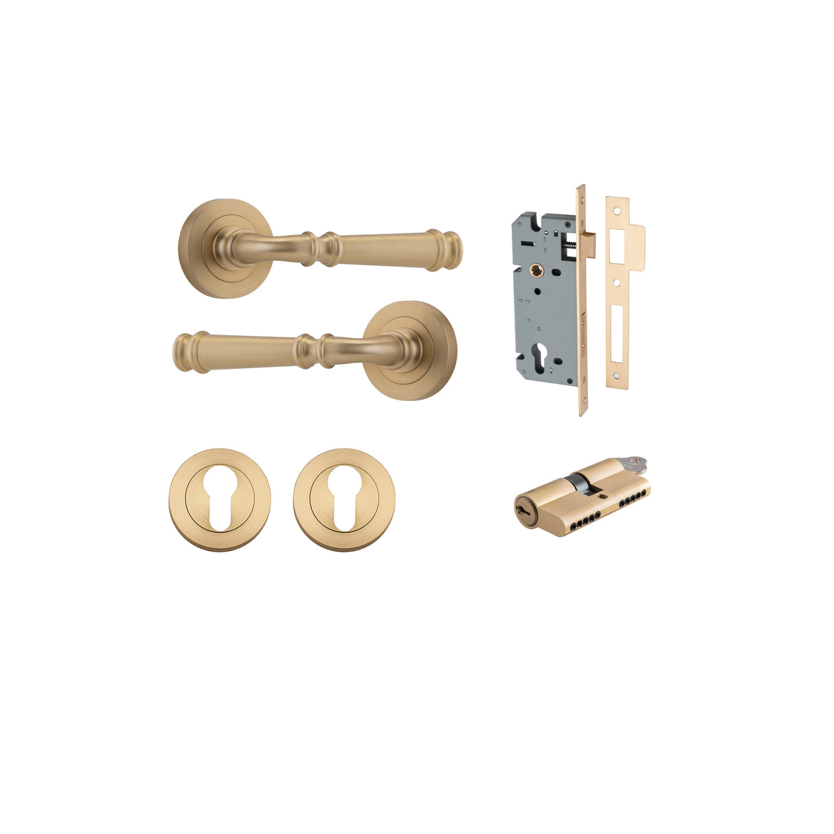 Iver Verona Round Rose Lever Set - Complete Kits