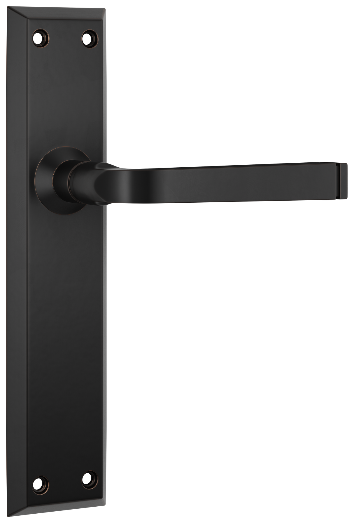 Tradco Menton Lever Long Backplate, Antique Copper, Passage