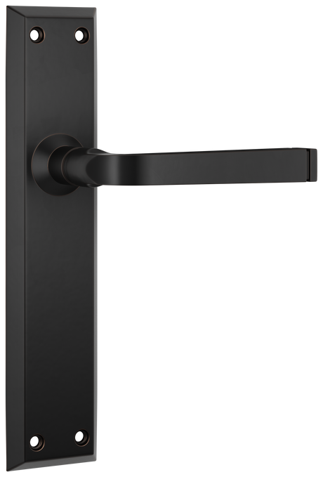 Tradco Menton Lever Long Backplate, Antique Copper, Passage