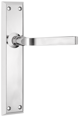 Tradco Menton Lever Long Backplate, Chrome Plated, Passage