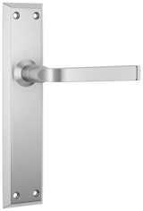 Tradco Menton Lever Long Backplate, Satin Chrome, Passage