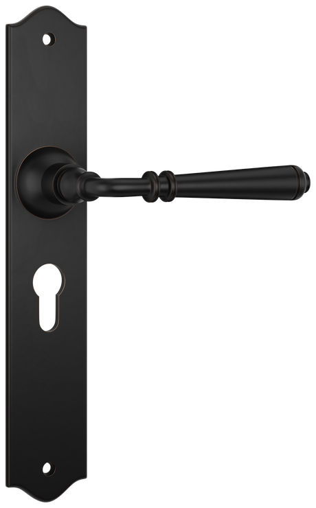 Tradco Reims Lever Long Plate, Antique Copper, Euro