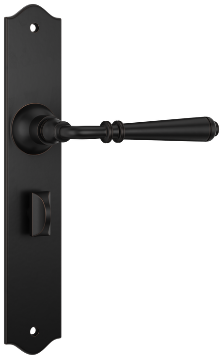 Tradco Reims Lever Long Plate, Antique Copper, Privacy