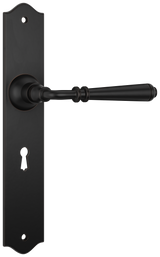 Tradco Reims Lever Long Plate, Antique Copper, Skeleton Key