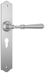 Tradco Reims Lever Long Plate, Satin Chrome, Euro