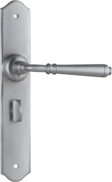 Tradco Reims Lever Long Plate, Satin Chrome, Privacy