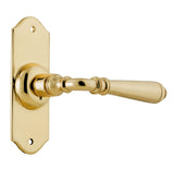 Tradco Reims Lever Short Plate, Polished Brass, Passage