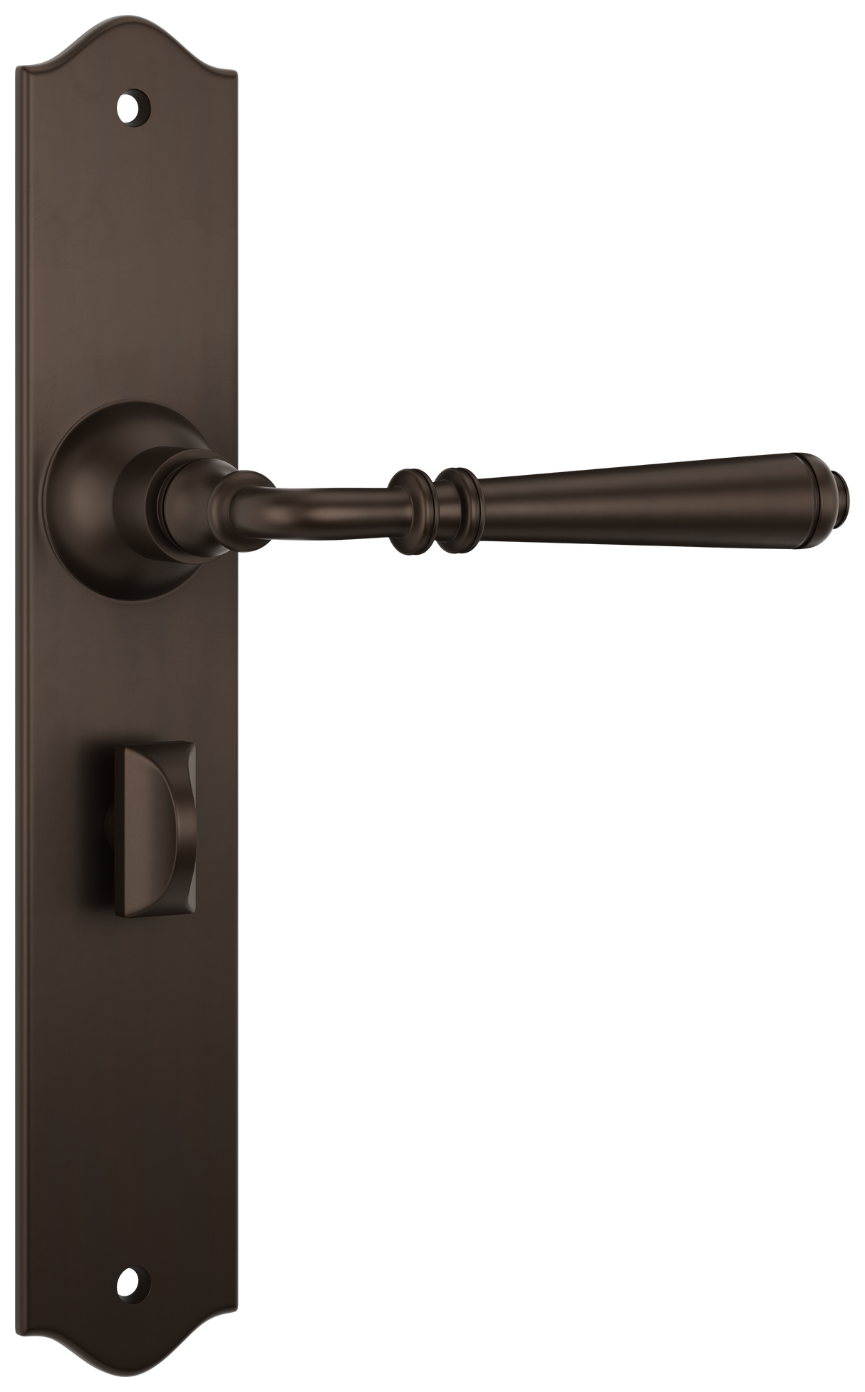 Tradco Reims Lever Long Plate, Antique Brass, Privacy